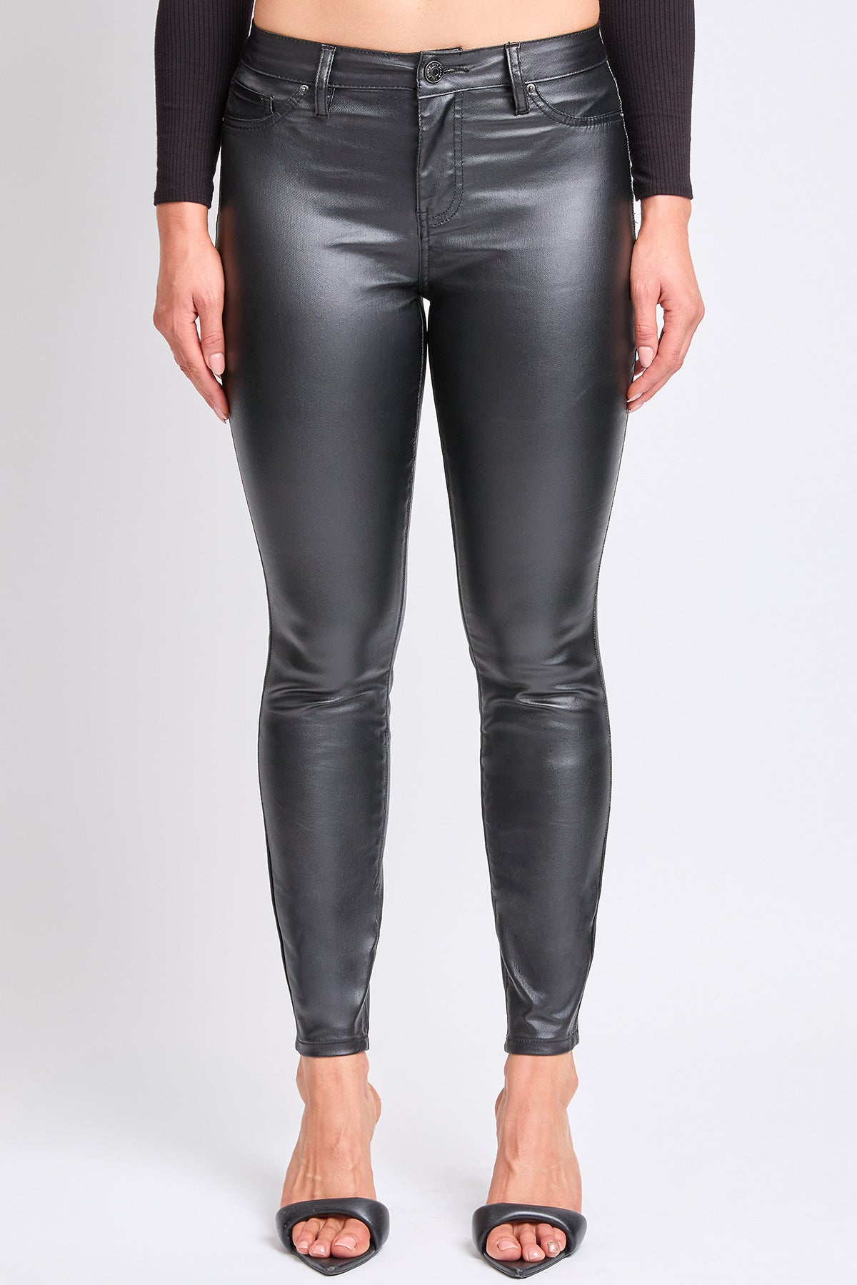 Women's High Rise Skinny Faux Leather Pants YMI JEANS